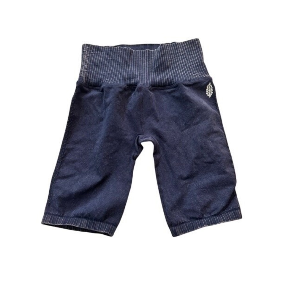 FP Movement Ribbed Biker Shorts Navy‎ M/L Free People Activewear Made in USA